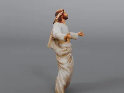 statue of jesus christ 3D model