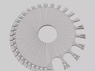 Wire Gauge Low-poly 3D model