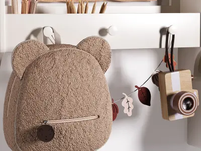 Pottery Barn and West elm Cameron Wall Organizer Shelving  Easel 3D model