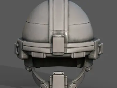Helmet military combat soldier armor scifi  Low-poly 3D model