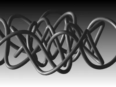 Knot silver flower Free 3D model