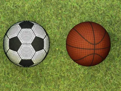 Football and Basketball 3D model