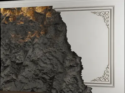 stone wall panel 3D model