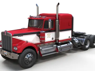 Kenworth W900A Low-poly 3D model