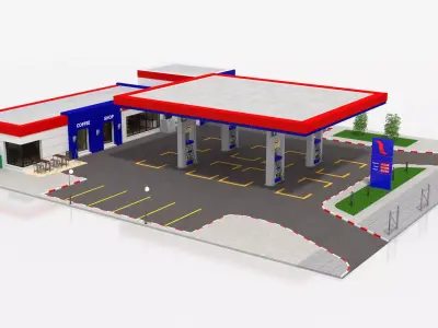 Gas Station  3D model