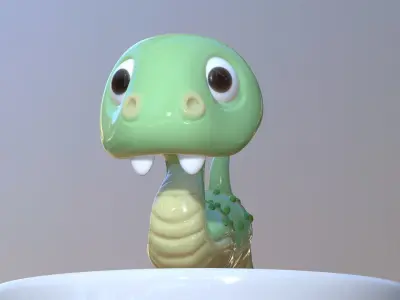 Cartoon Snake 3D model