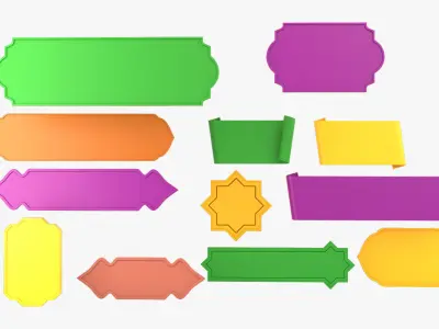 Islamic Frames Set 3D model