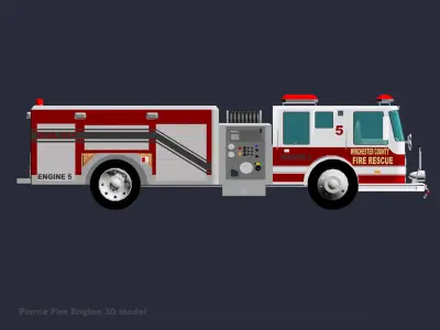 Pierce Fire Engine  3D model
