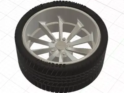 TSW Aileron Wheels with Tires and Brakes for 3D Print 3D print model