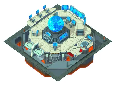 isometrical Missing Room Headquarters 3 Low-poly 3D model