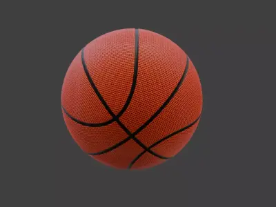 Basket-ball Low-poly 3D model