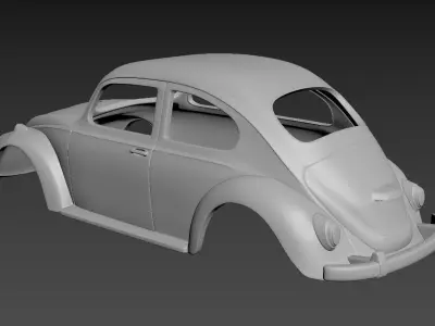 Volkswagen Beetle 1967 Body for print  3D print model
