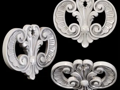 Classic carved 100 3D model