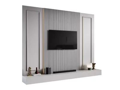 Modern TV Wall 037 3D model