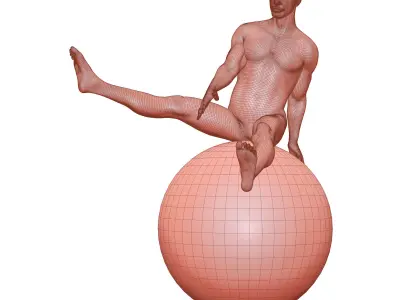 Dynamic Gymnast Sculpture 3D model