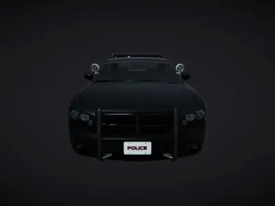 Car Police 02 3D model