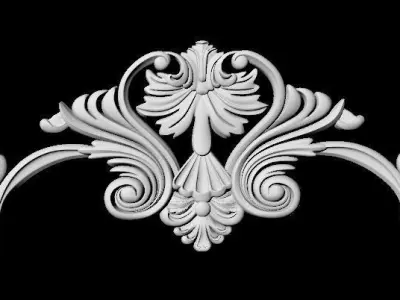 Central decor ornament for furniture 3D model 807
