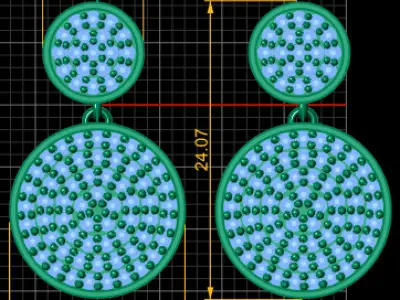  Shining-earrings 3D model pendant 3d printable model  pendant  3D print model