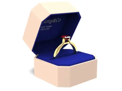 ENGAGEMENT RING Low-poly 3D model