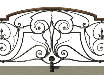 Self Designed Balcony Grate for the Small Country Estate 1 3D model