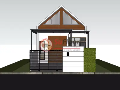 House 5x12m code 572 - Sketchup 3D model 3D model 3D model