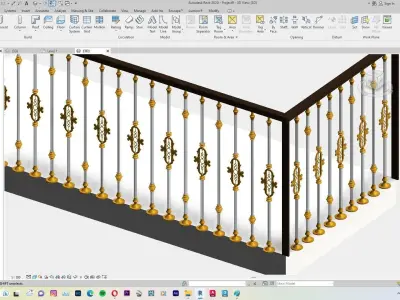 Classic Railing Revit Family type 008 3D model