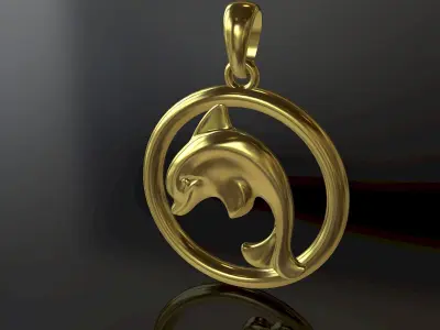 dolphin pendant 3D print model