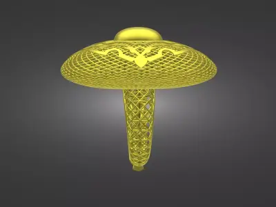 Gold Ring CAD model 3D print model