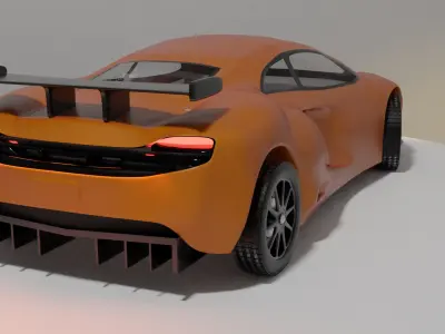 Mclaren 12c Low-poly 3D model