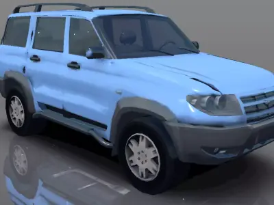 Toyota Land Cruiser Prado Silver 2018 3D model Games Ready Asset Low-poly 3D model