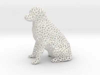 Voronoi Labrador Retriever Dog Free 3D print model
