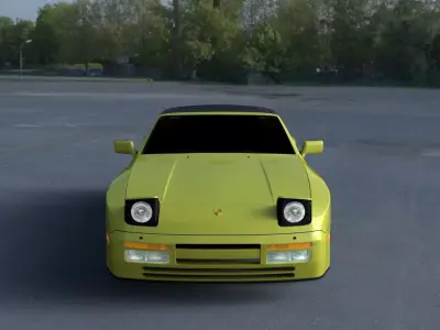 Porsche 944 Convertible HDRI 3D model