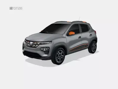 Dacia Spring Electric 2022 Low-poly 3D model