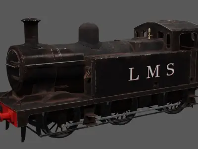 Low poly Jinty Steam Locomotive Low-poly 3D model