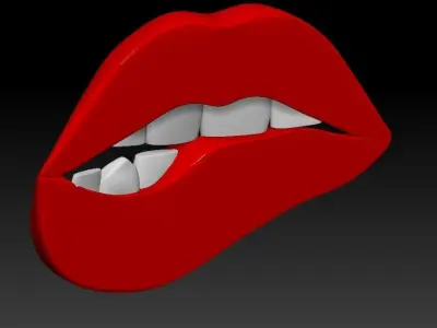 LIPS BITTEN DECOR 3D print model
