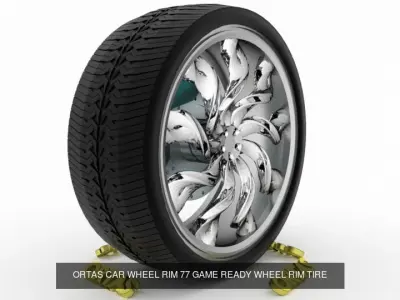 ORTAS CAR WHEEL RIM 76-77-78-79-80 GAME READY WHEEL 3D Model Pack