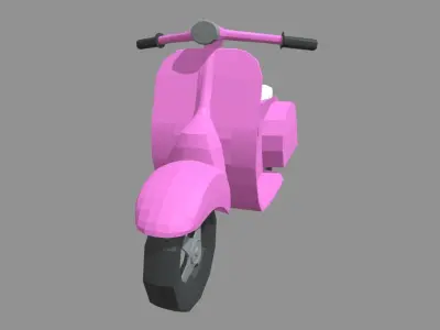Low Poly Motorbike 02 Low-poly 3D model