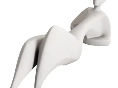 Lying Person figurine 3D model