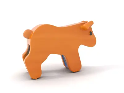 Wooden Toy Animal Model Pack Low-poly 3D model