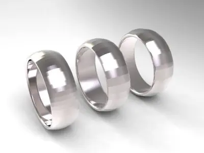 Ring three wedding rings Free 3D print model