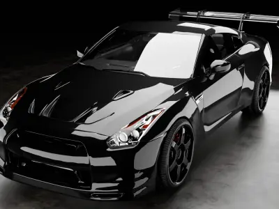 Nissan GTR with Interior 3D model