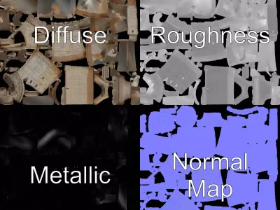 Stone Fortress Tower model pack Low-poly 3D model