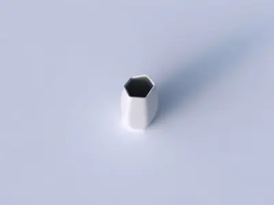 Vase arc hexagon with small horizontal sections 3D print model