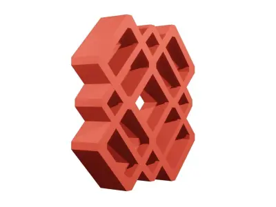 Jaali block design Diamond within Diamond 3D model