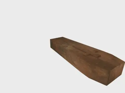 2 Coffin adapted post apocaliptic scenaries UE4 Unity Low-poly 3D model
