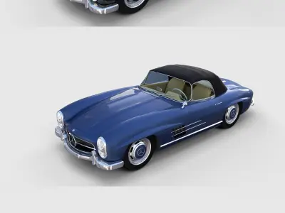 Mercedes 300SL with interior Pack 3D model