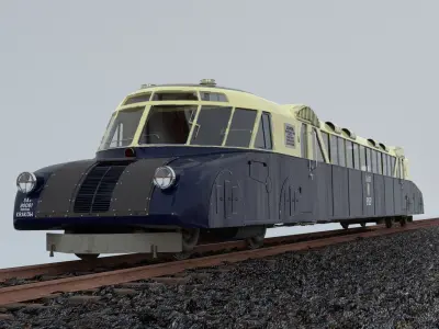 Luxtorpeda Austro-Daimler-Puch vintage bullet train 3D model