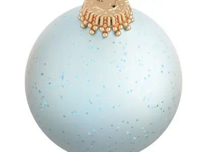 Christmas ball Blue with flakes 3D model