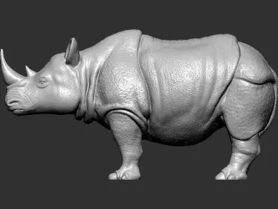 Rhinoceros model 3D print model