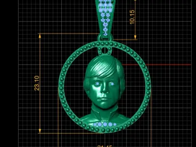 PRINCE FACE PENDANT 3D PRINTABLE MODEL  3D print model